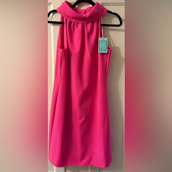 Sail to Sable Dresses & Skirts - Sail to Sable Hot Pink Sleeveless Cowl Neck Shift Dress